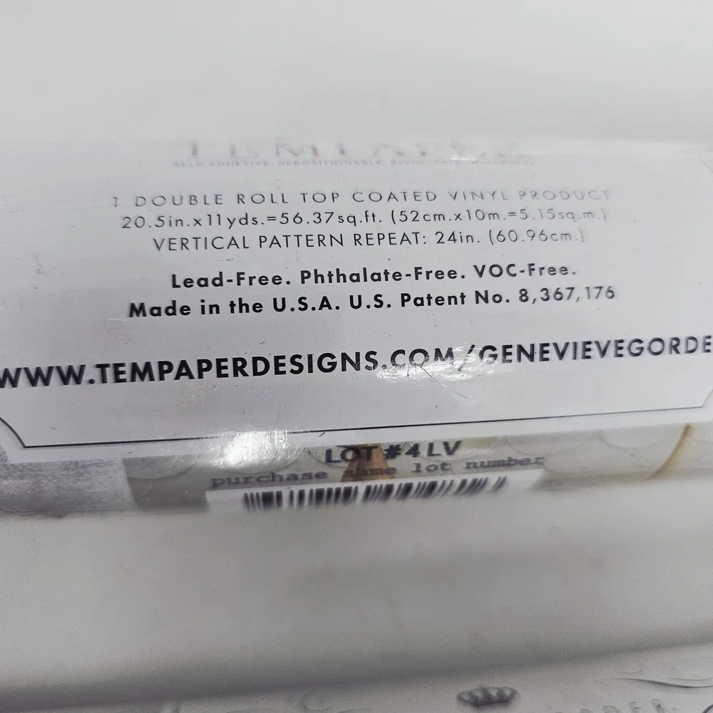 Tempaper Brass Belly Pearl by Genevieve Gorder Peel & Stick Wallpaper 56.37 Sqft